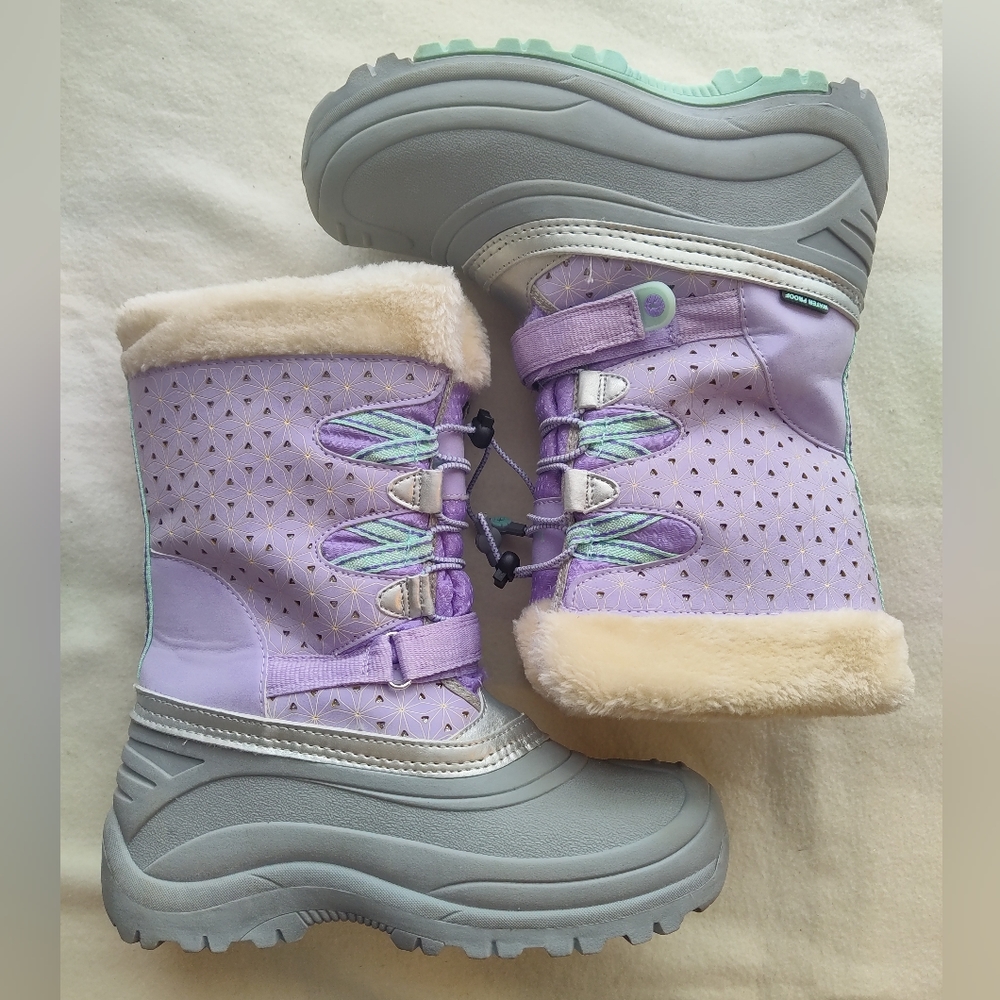Jambu Kid Lilac & Aqua Nydia Snow Boots Size 5M